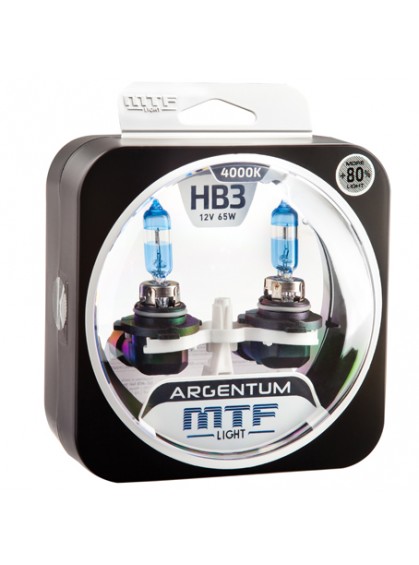 Лампы галогенные MTF-Light Argentum +80% HB3 4000K HA5052