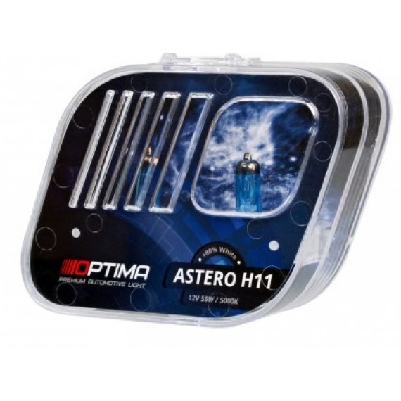 Галогенные лампы Optima Astero H11 5000K +80%