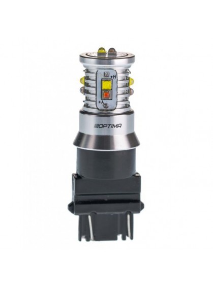 Светодиодная лампа Optima MiniCREE P21/7W (3157) белая/желтая 50W с обманкой